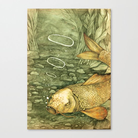 Le Mutisme d'une Carpe (The Golden Carp) Canvas Print
