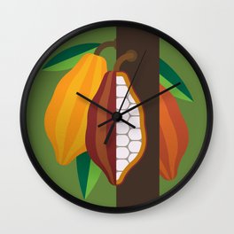 Cacao Plant Wall Clock