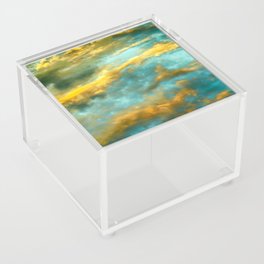 Blue Yellow Gold Sunset Sky Acrylic Box