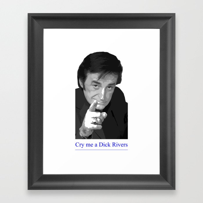 Cry me a Dick Rivers - The true french rock star Framed Art Print