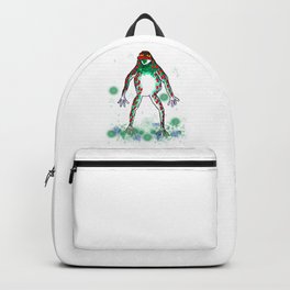 Space green spotted  frog Backpack