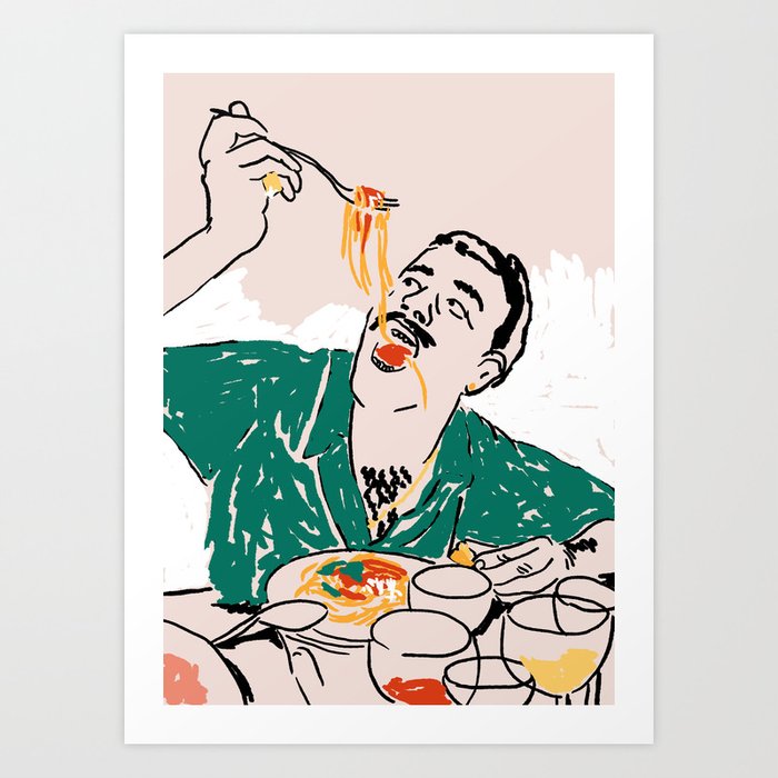 Gluten, tomate, queso (3/3) Art Print