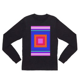 Squares in Purple, Blue, Red, Pink Long Sleeve T Shirt