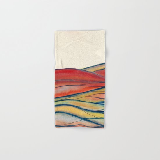 Watercolor abstract landscape 28 Hand & Bath Towel