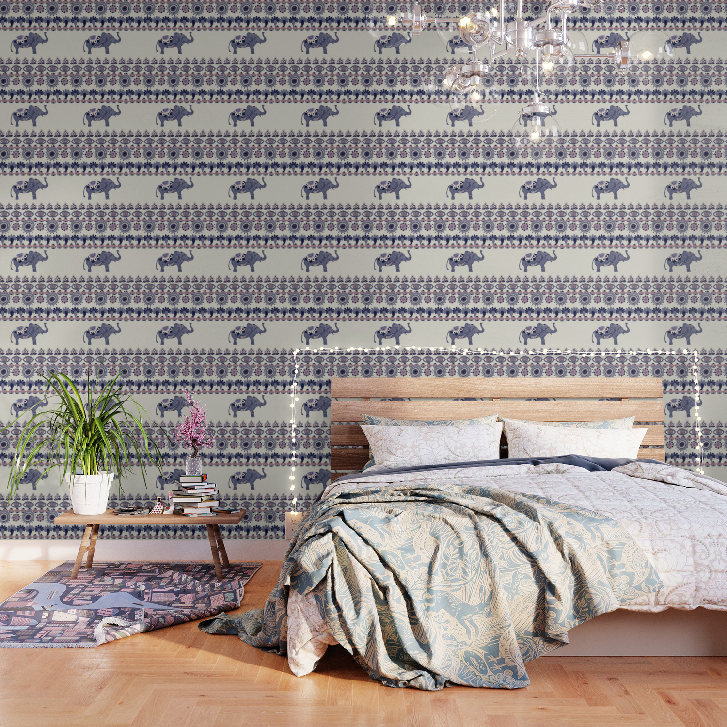 Indian Style Indie Hand Drawn Art Wallpaper By Ladybruniere Society6