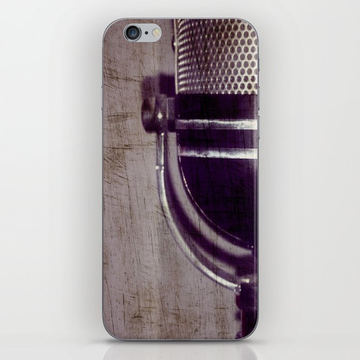 Vintage Microphone (scratched) iPhone Skin