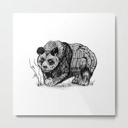 Panda Love Metal Print
