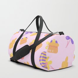 Happy Purple Easter Collection Duffle Bag