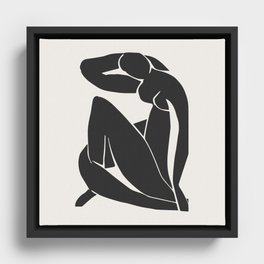 Henri Matisse Abstract Woman, Black and Beige Nude Matisse Art Decor Framed Canvas