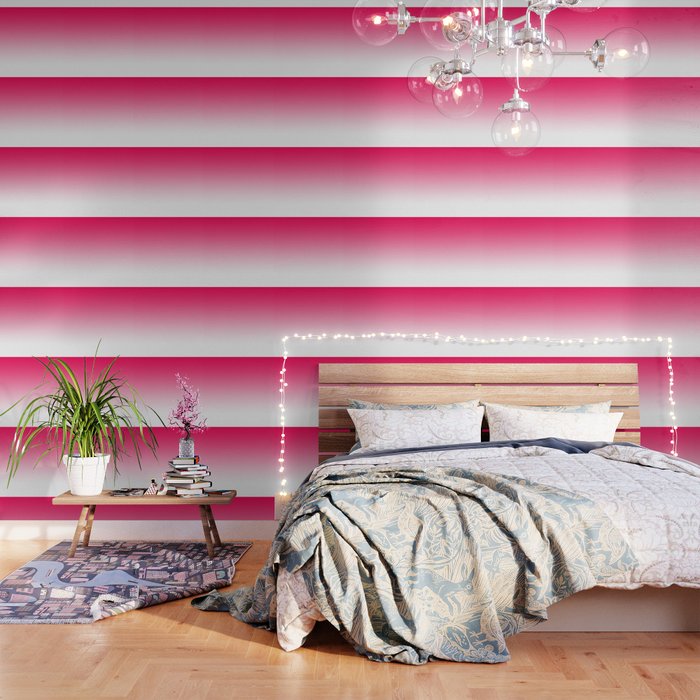 Modern Bright Simple Neon Pink White Color Ombre Gradient Wallpaper By Girlytrend Society6 Simple white life moment wallpaper. society6