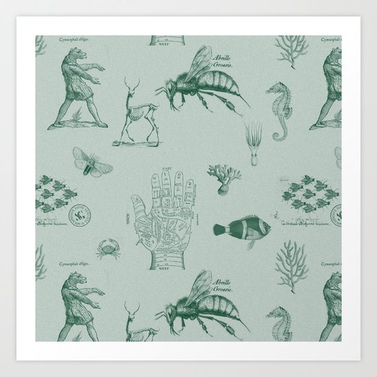 vintage ephemera mint Art Print