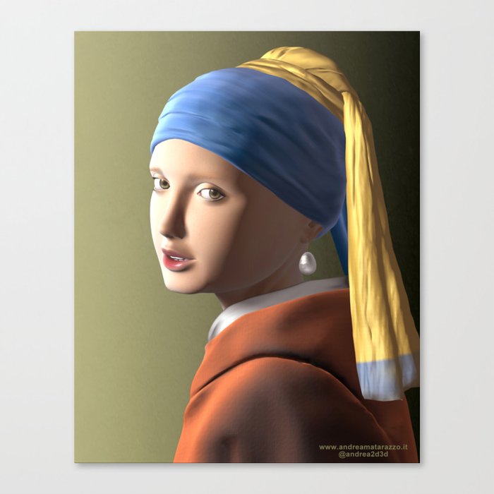 Girl with pearl earring Canvas Print