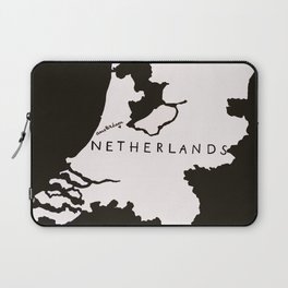 Netherlands Map Outline Laptop Sleeve