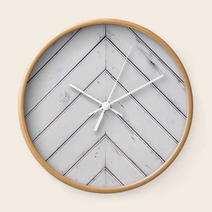 Wooden Pattern Arrow Shape Art Decor Wall Clock By Atphoto Society6 Wooden Pattern Arrow Shape Art Decor Wall Clock