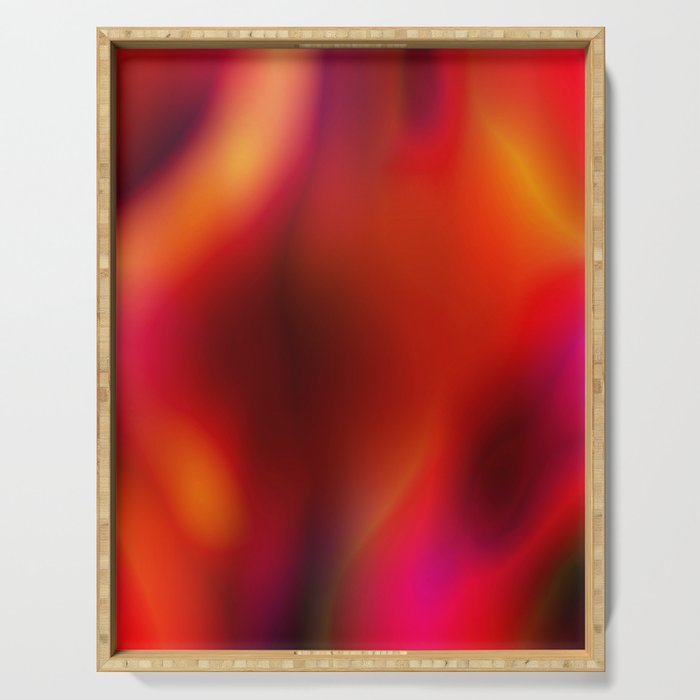 Blurred Gradient On Fire - Gradient Abstract Design Serving Tray