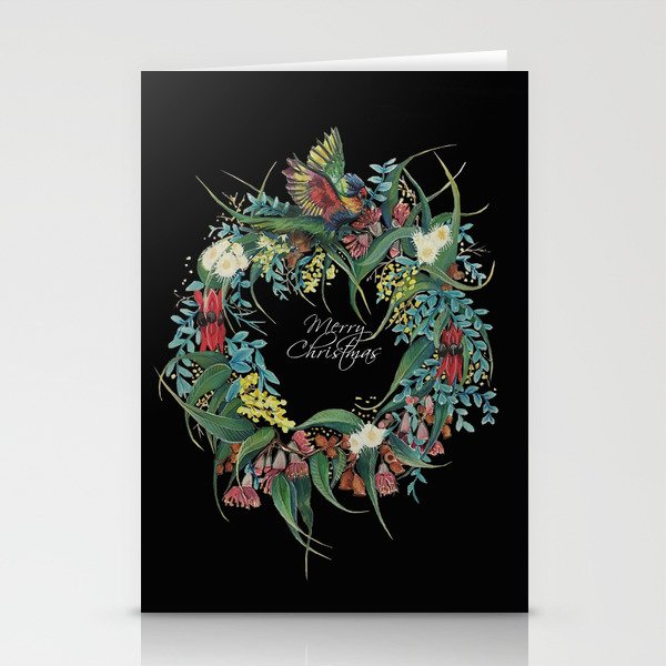 An Aussie Christmas BLACK Stationery Cards