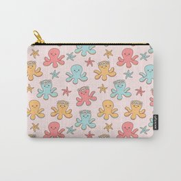 Cute Octopus Pattern, Fun Sea Animals, Colorful Pastel Colors Carry-All Pouch