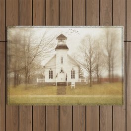 Country Church Outdoor Rug