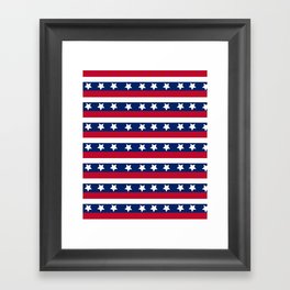 Patriotic Pattern United States Of America USA Framed Art Print