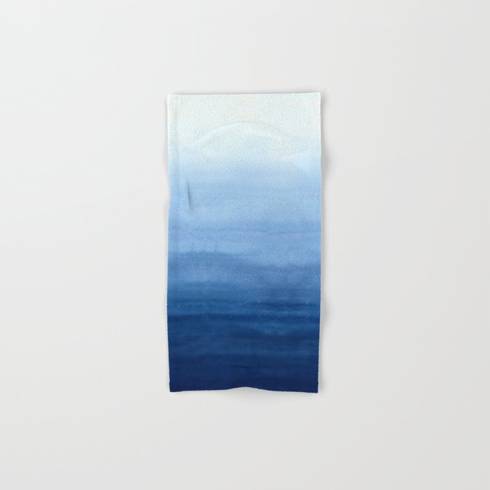 Blue Watercolor Ombr Hand Bath Towel by LuchiAlli Society6