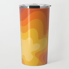 Colorful retro style swirl design 3 Travel Mug