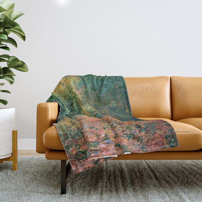 Monet The Undergrowth in the Forest of Saint-Germain Throw Blanket