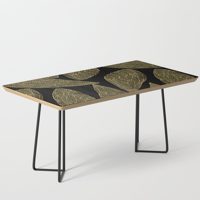 Cicada Wings – Gold on Black Coffee Table