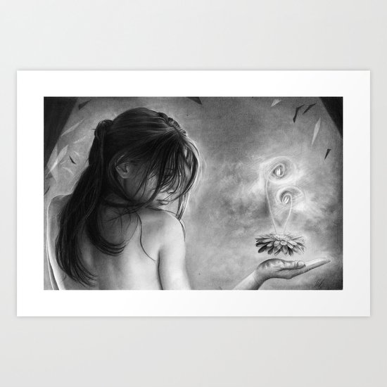 By the time... - drawing by Thubakabra Art Print