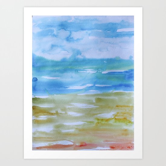 Miami Beach Watercolor #7 Art Print