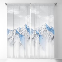 Snow Capped Mountains Blackout Curtain