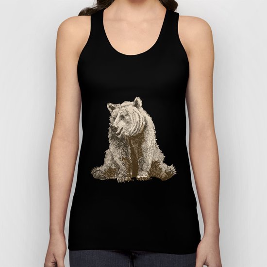 The lazy bear Unisex Tank Top