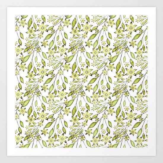 delicate floral pattern. Art Print