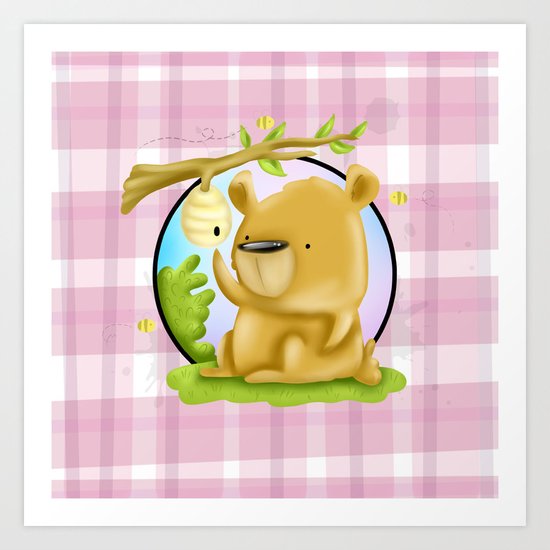 Honey Bear Art Print