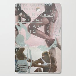 Pastel dusk pink collage Cutting Board