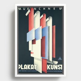 Muenchner Plakat Kunst Hermann Keimel 1931 Advertisment Poster Framed Canvas