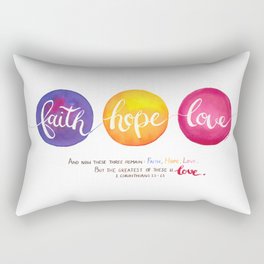 Faith, Hope, Love Rectangular Pillow