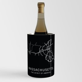 Massachusetts State Road Map Wine Chiller