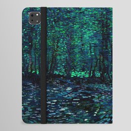 Vincent Van Gogh Trees & Underwood Teal Green iPad Folio Case